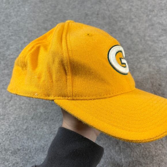 VINTAGE Nike Green Bay Packers NFL Hat Cap Mens Fitted Size 7 Yellow Sports Y2K - Picture 2 of 6